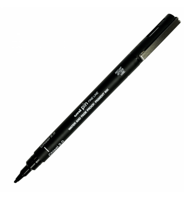 Caneta Nanquim Uni Pin Uni-Ball Chanfrada Preta 2.0