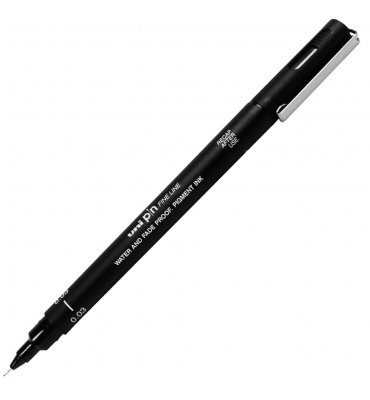 Caneta Nanquim Uni Pin 200 Uni-Ball 0.03 Preta