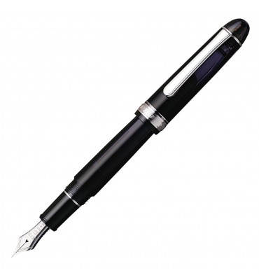 Caneta Tinteiro Platinum Century 3776 Black Diamond Pena de Ouro 14K Média 