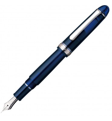 Caneta Tinteiro Platinum Century 3776 Chartres Blue Pena de Ouro 14K Fina 