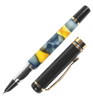 Caneta Tinteiro Yiren Ice Flower Gold Pena Fina 3156 