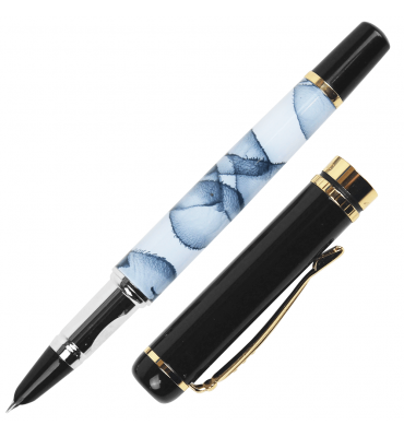Caneta Tinteiro Yiren Ice Flower White Pena Fina 3156 
