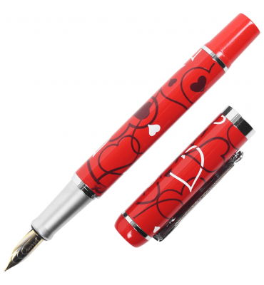 Caneta Tinteiro Yiren Red Pena Fina 828