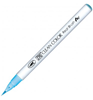 Caneta Zig Clean Color Real Brush Kuretake 308 Azure Blue 