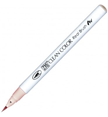 Caneta Zig Clean Color Real Brush Kuretake 217 Grayish Pink 