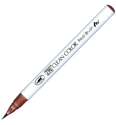 Caneta Zig Clean Color Real Brush Kuretake 604 Red Ochre
