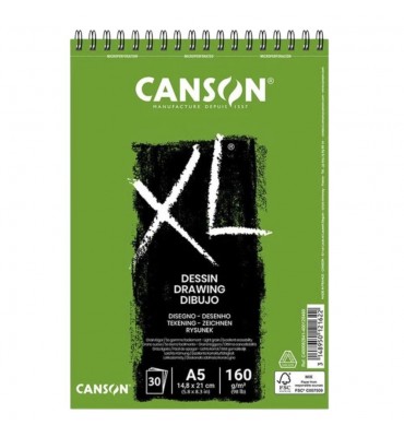 Bloco de Papel Canson XL Dessin 160g/m² A5