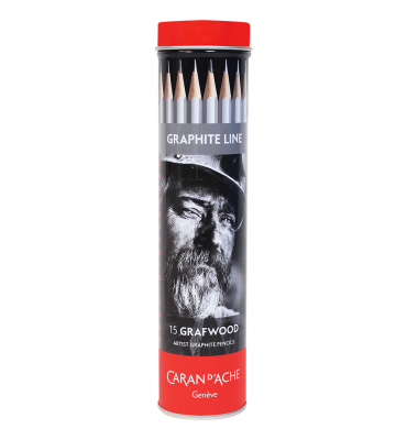 Estojo Lápis de Desenho Grafwood  Caran D'Ache 15 Graduações