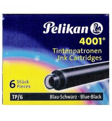 Cartucho Para Caneta Tinteiro Pelikan TP/6 Azul Preto
