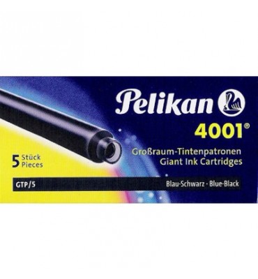 Cartucho Para Caneta Tinteiro Pelikan GTP/5 Azul Preto