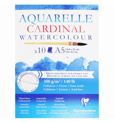 Bloco de Papel Para Aquarela Cardinal A5 300g