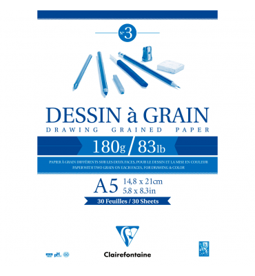 Bloco de Desenho Dessin à Grain A5 180g/m²