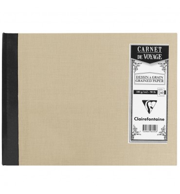 Bloco de Viagem Clairefontaine A5 Capa Dura Cinza