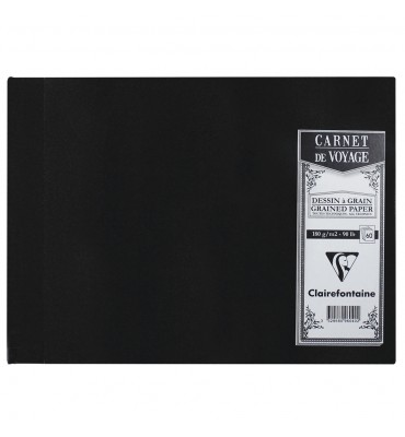 Bloco de Viagem Clairefontaine A5 Capa Dura Preto