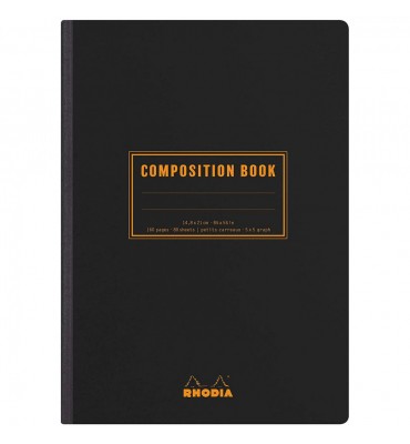 Caderno Composition Book Rhodia A5 80g Capa Preta
