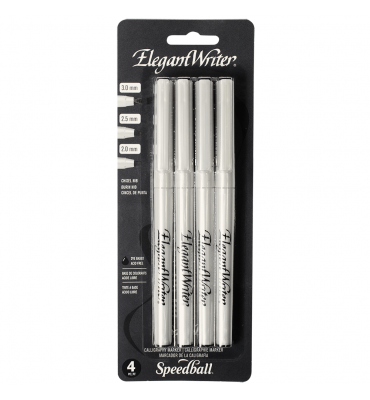 Kit Caneta Caligráfica Speedball Elegant Faça Fácil Black