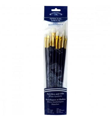 Kit De Pincéis Winsor & Newton Acrílico/Óleo 08 Unidades