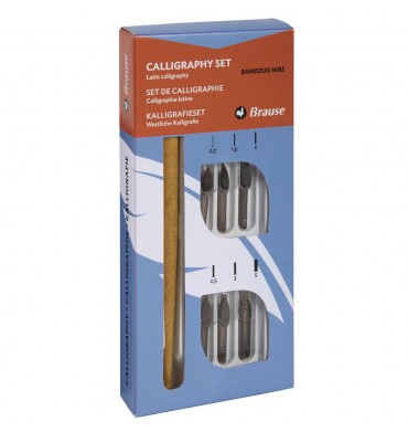 Kit Caligráfico Brause 1 Cabo e 6 Penas Bandzug