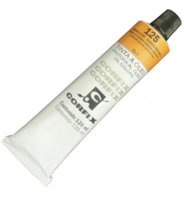 Tinta a Óleo Corfix 120ml 125 Amarelo Cádmio Alaranjado G1