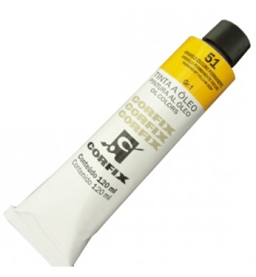 Tinta a Óleo Corfix 120ml 051 Amarelo Escuro Permanente G1
