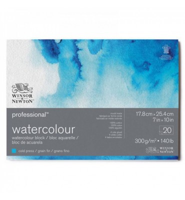 Bloco de Papel Aquarela Winsor & Newton 300g/m² 17,8X25,4cm 100% Algodão