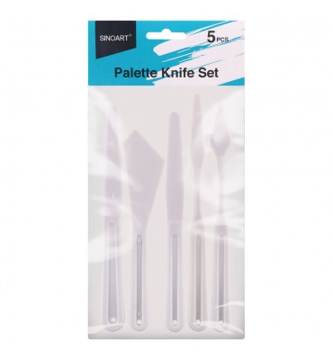 Kit Espátulas Sinoart de Plástico Para Pintura C/05
