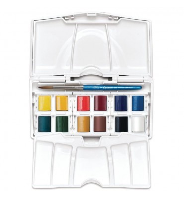 Estojo Tinta Aquarela Pastilha Cotman Winsor & Newton Pocket Plus