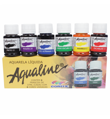 Aqualine Aquarela Líquida Corfix 06 Cores