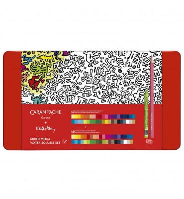Estojo Mixed Media para Aquarela Caran D’Ache Genève Edição Keith Haring 
