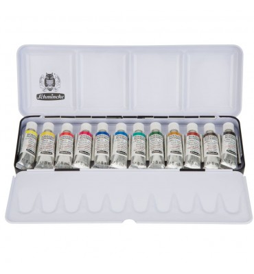 Estojo Tinta Aquarela Bisnaga 12 Cores Schmincke Horadam