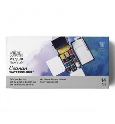 Tinta Aquarela Pastilha Winsor & Newton 12 Cores Field Box