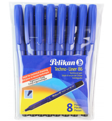 Estojo de Caneta Nanquim Descartável Pelikan 08 Canetas
