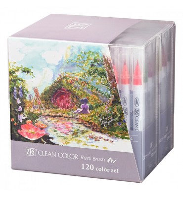 Estojo Zig Real Brush 120 Cores Kuretake