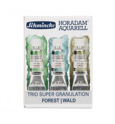 Kit Aquarela Profissional Schmincke Horadam Super Granulation c/3 5ml Forest
