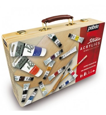 Estojo Tinta Acrílica Pébéo Atelier Case