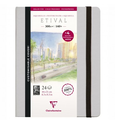 Bloco de Papel Para Aquarela Etival 16x21 Ed Customizada 300g/m²