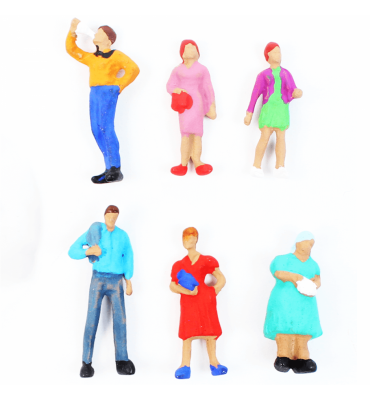 Figuras Para Maquetes 1/100 602 Minitec 06 Peças