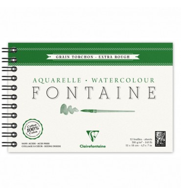 Bloco Papel Para Aquarela Fontaine Torchon 12x18cm 300g/m²