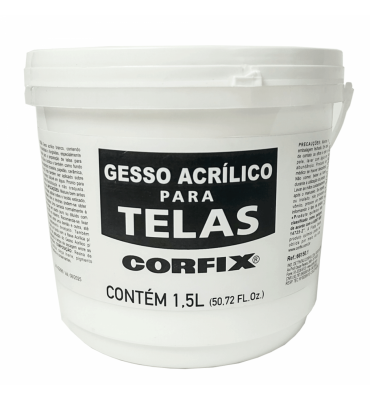Gesso Acrílico Para Telas Profissional Corfix 1,5L