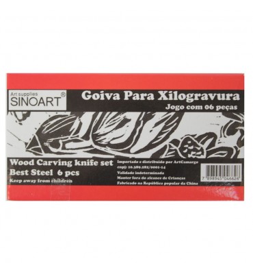 Goiva Para Xilogravura 6 peças Sinoart