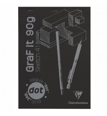 Bloco de Papel Para Desenho A4 Graf It DOT 80 Folhas Clairefontaine