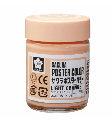 Tinta Guache Sakura 30ml Poster Color 7 Light Orange