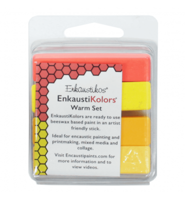 Kit Encáustica Hot Sticks 4 Cores Quentes