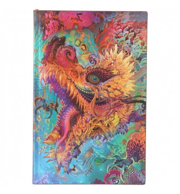 Paperblanks Humming Dragon Pontilhado Capa Flexível Maxi 
