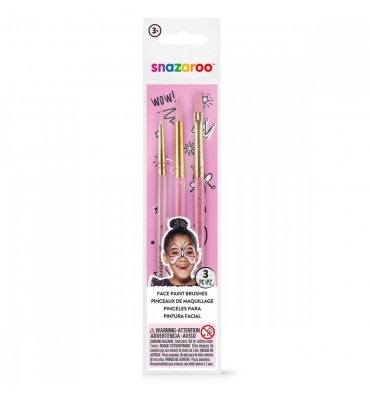 Kit de Pincéis Para Pintura Facial Snazaroo Reeves 3 Unidades