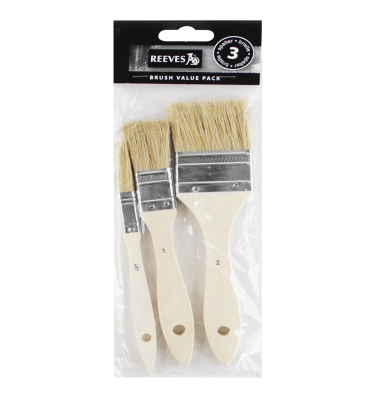 Kit de Pincéis Trincha Cerda Reeves 3 Unidades