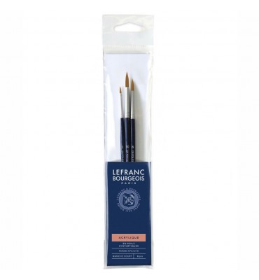 Kit de Pincéis Lefranc & Bourgeois Redondo 03 Unidades 300238