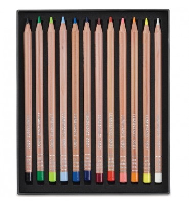 Estojo Lápis de Cor Luminance Caran d'Ache 12 Cores