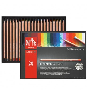 Estojo Lápis de Cor Luminance Caran d'Ache 20 Cores