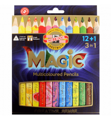 Lápis de Cor 3 em 1 Multicolorido 12 Cores 3408